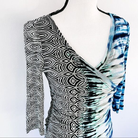 Kay Unger Ruched Wrap Dress - Picture 3 of 9